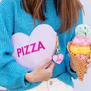PIZZA Conversation Heart Clutch